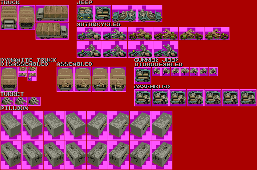 Enemy Vehicles & Buildings