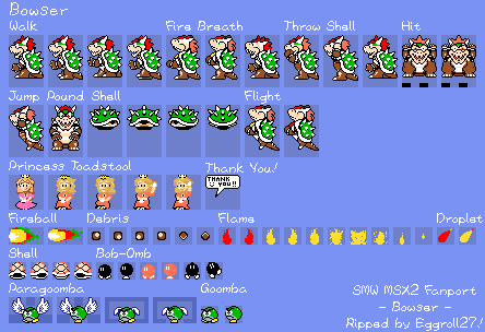 MSX2 - Super Mario World (Homebrew) - Bowser - The Spriters MSX2 - Super Mario World (Homebrew) - Bowser - The Spriters