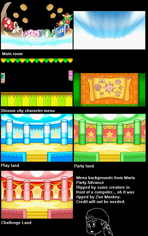 Mario Party Advance - Menu Backgrounds