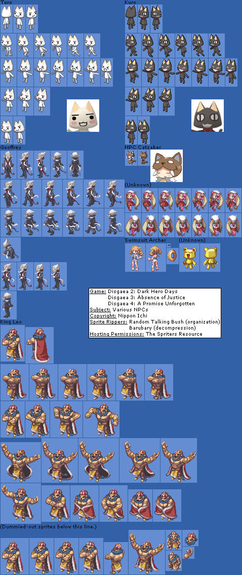 Disgaea 2: Dark Hero Days - Various NPCs