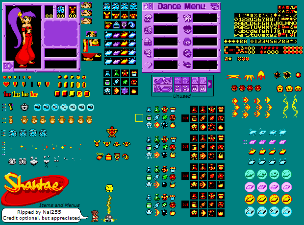 Shantae - Items and Menus