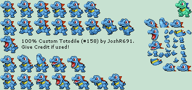 Pokémon Generation 2 Customs - #158 Totodile