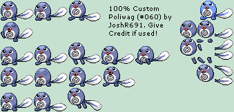 Custom / Edited - Pokémon Customs - #060 Poliwag - The Spriters Resource
