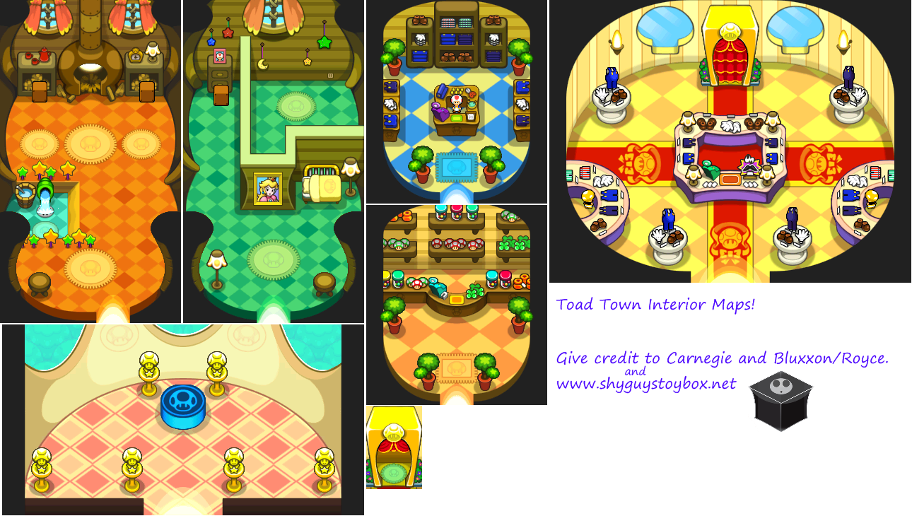 Mario & Luigi: Bowser's Inside Story - Toad Town Interiors