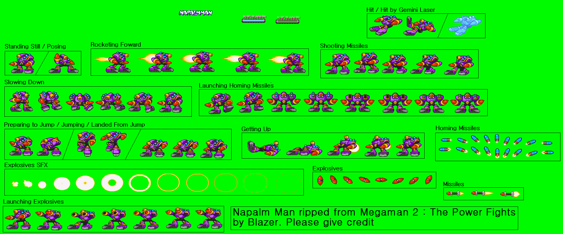 Mega Man 2: The Power Fighters - Napalm Man