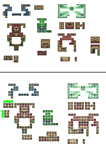 The Legend of Zelda: A Link to the Past - Houses Exterior Tiles