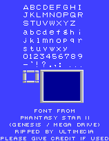 Phantasy Star 2 - Font