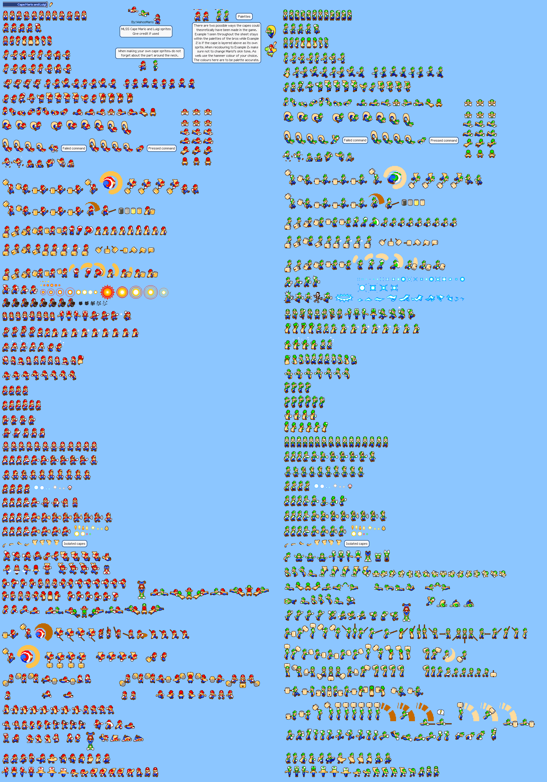 Cape Mario and Luigi (Mario & Luigi: Superstar Saga-Style)
