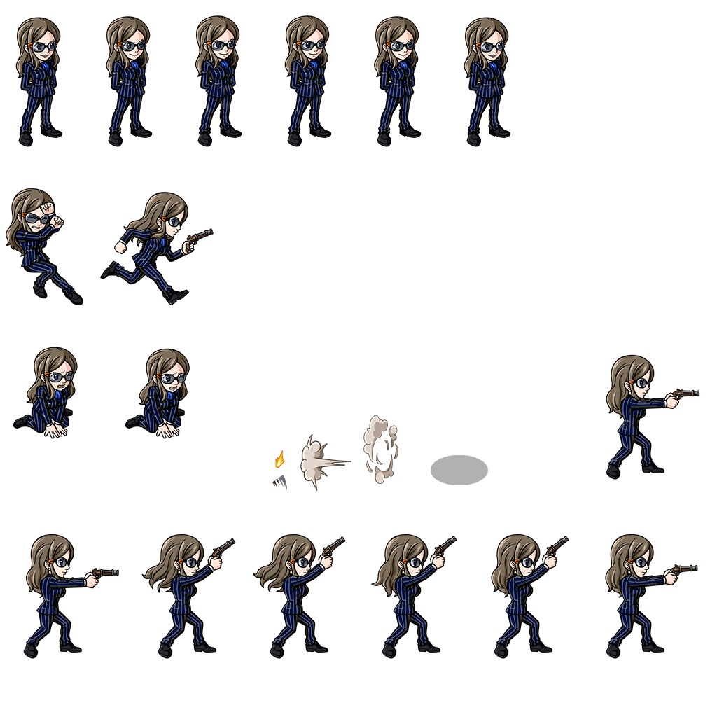 #0957 - Quick-Draw Gunman - Blue Bodyguard