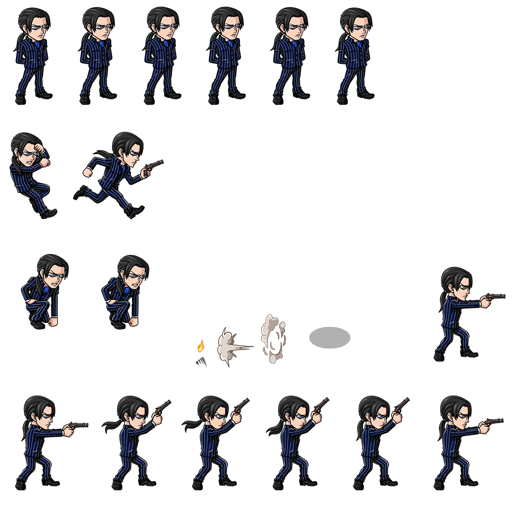 #0960 - Quick-Strike Gunman - Blue Bodyguard