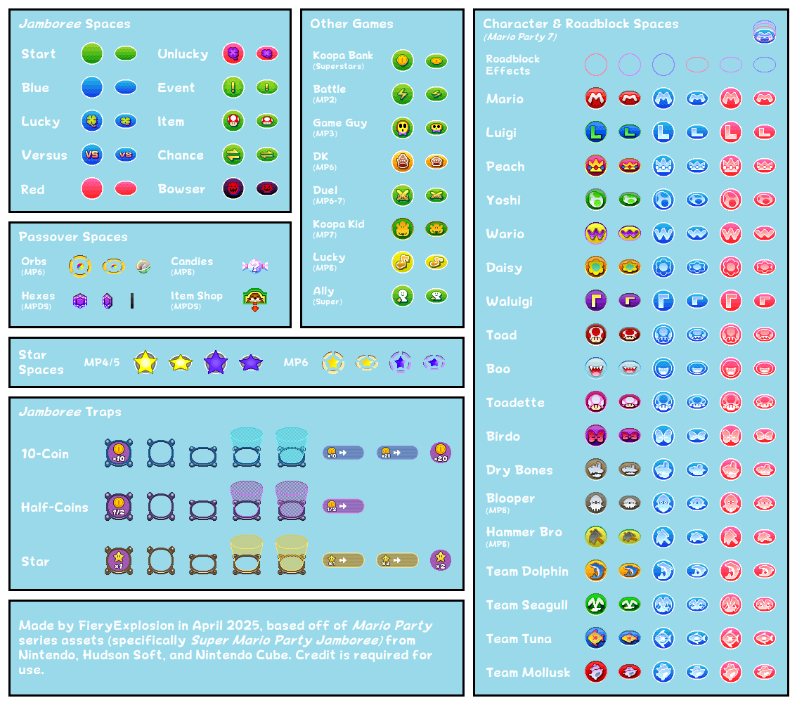 Mario Party Spaces (Jamboree-Styled)