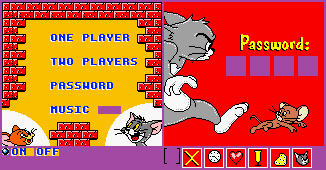 Main Menu & Password Screen