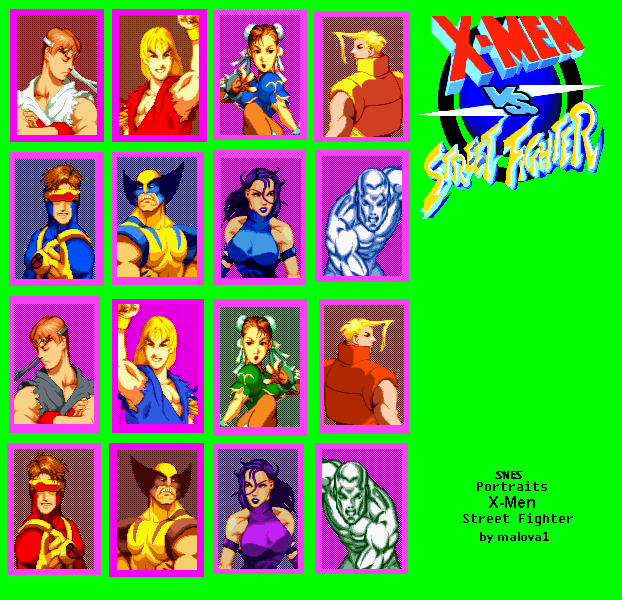 X-Men vs Street Fighter Portraits