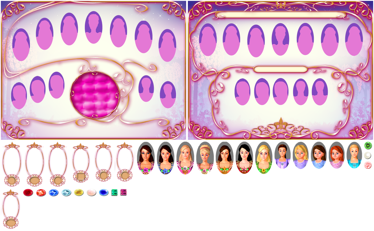 Portraits, Frames, Gemstones and Related UI