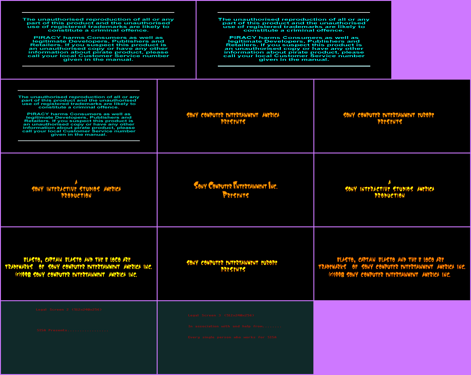 Startup Screens