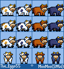 Moo Moo / Cow (Super Mario World-Style)