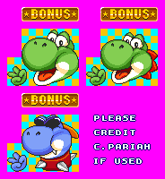 Yoshi and Boshi Bonus Room Sprites (All-Stars SMB1-Style)