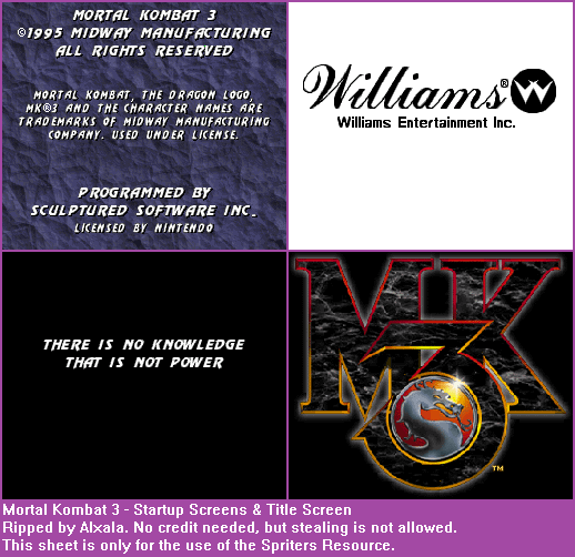 Startup Screens & Title Screen