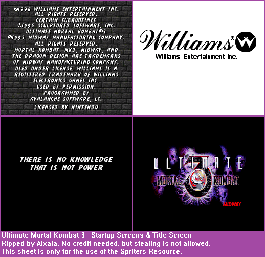 Startup Screens & Title Screen
