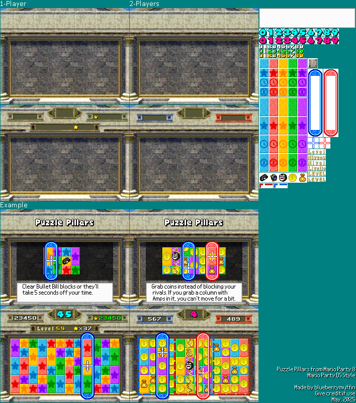 Puzzle Pillars (Mario Party DS-Style)