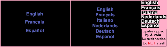 Language Select Screens