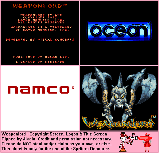 Copyright Screen, Logos & Title Screen