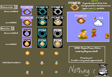 SM64 Power Meter (Super Mario Bros. 1 NES-Style)