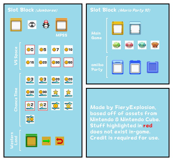 Mario Party Roulette Blocks (MP10, Jamboree)