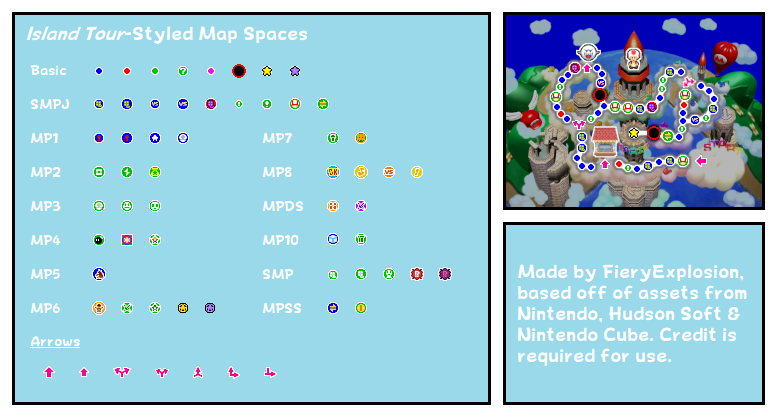 Mario Party Board Map Spaces (Island Tour-Styled)