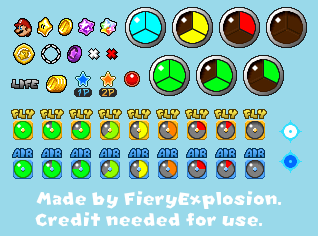 Super Mario Galaxy HUD Icons