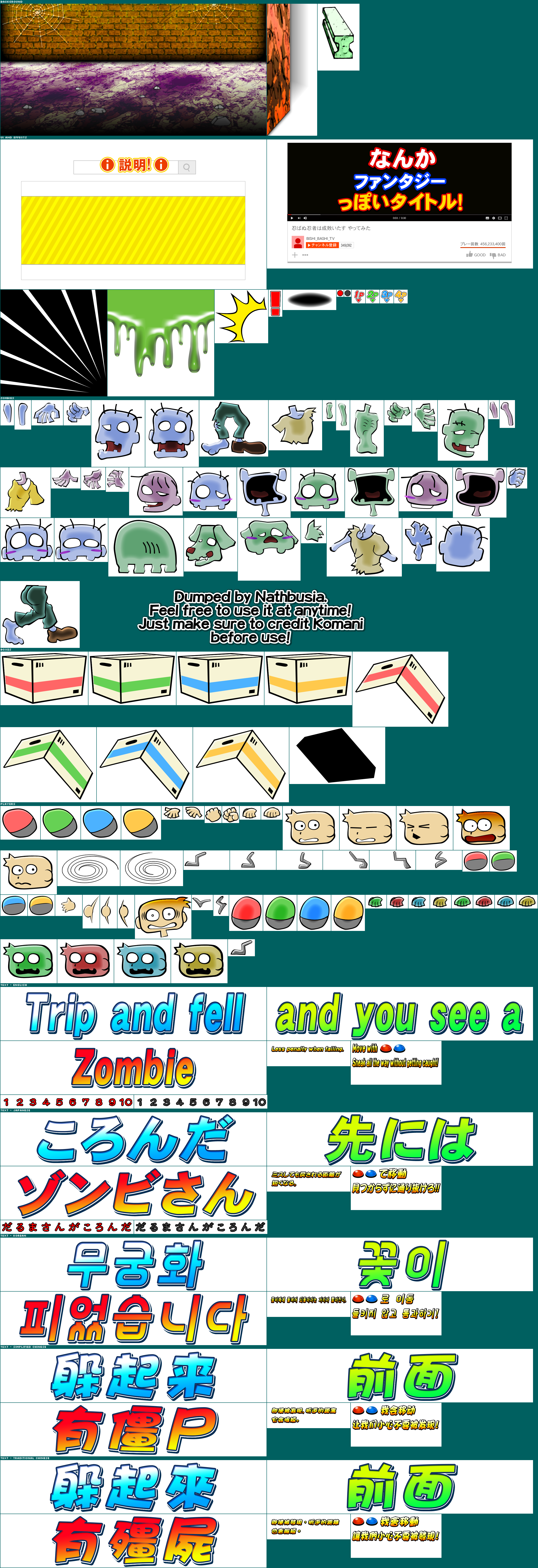Trip and fell and you see a Zombie