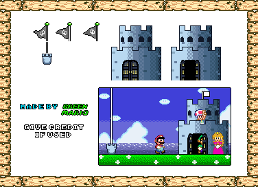 Castle & Flagpole (SMW-Style)