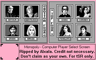 Computer Player Select Screen