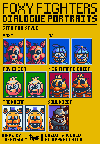 Foxy Fighters Dialogues Portraits (Star Fox-Style)