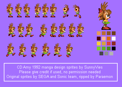 Amy Rose (Manga Design, CD-Style)