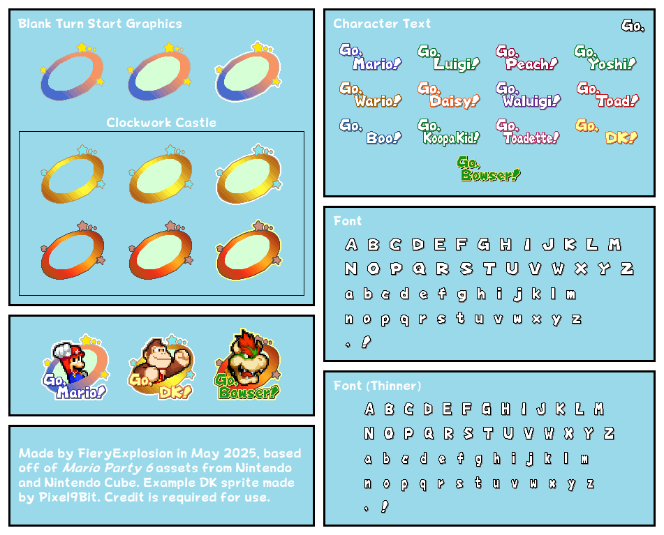 Mario Party 6 Turn Start Graphics