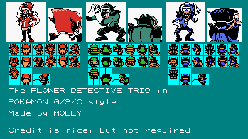 Rouge, Ondore, & Hierre (Pokémon G/S/C-Style)