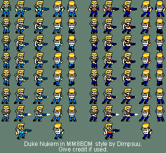 Duke Nukem (Mega Man 8-bit Deathmatch-style)