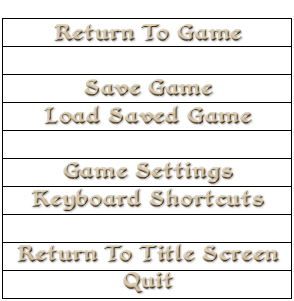 Pause Menu Buttons