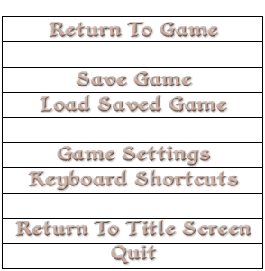 Pause Menu Buttons