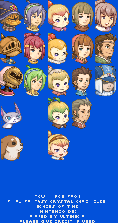 Final Fantasy Crystal Chronicles: Echoes of Time - Town NPCs Portraits
