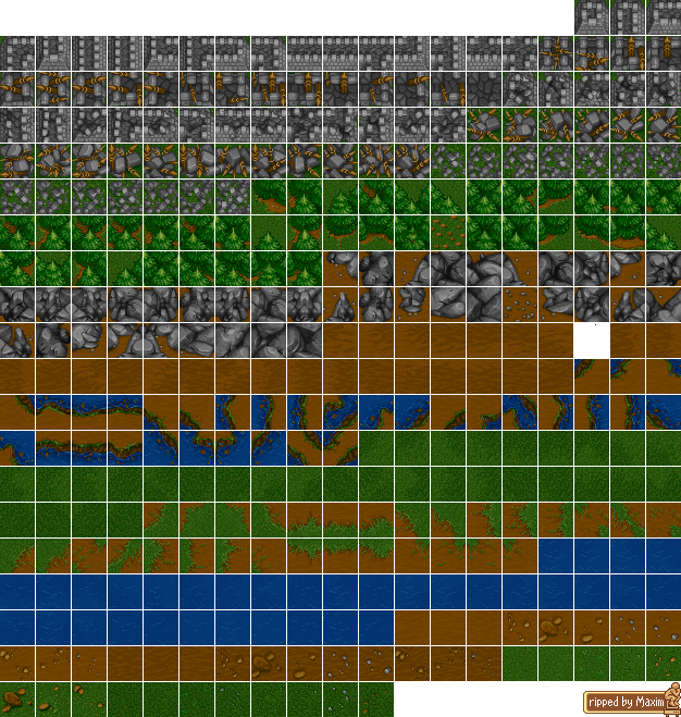 Warcraft 2 - Summer Tiles