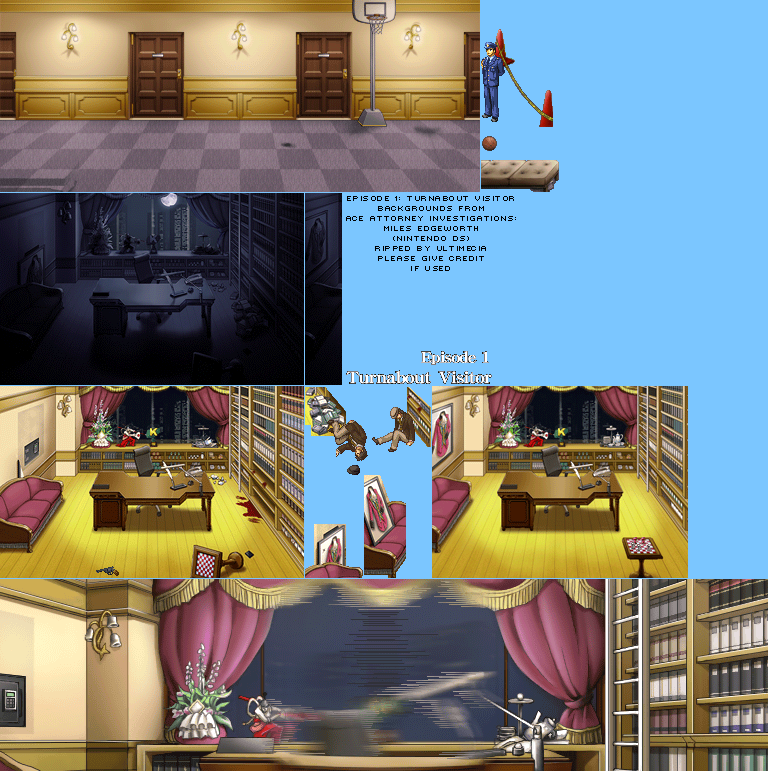 Ace Attorney Investigations: Miles Edgeworth - Episode 1 Backgrounds