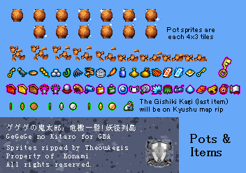 GeGeGe no Kitarou (JPN) - Pots & Items