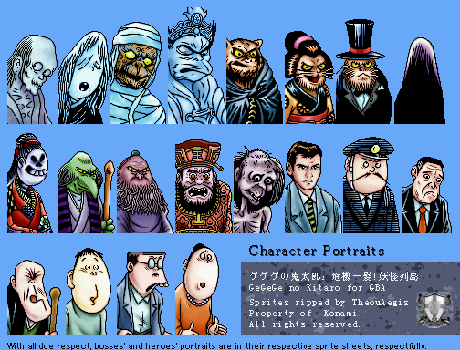 GeGeGe no Kitarou (JPN) - NPC Portraits