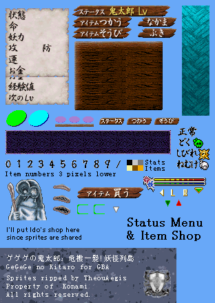 GeGeGe no Kitarou (JPN) - Status & Shop