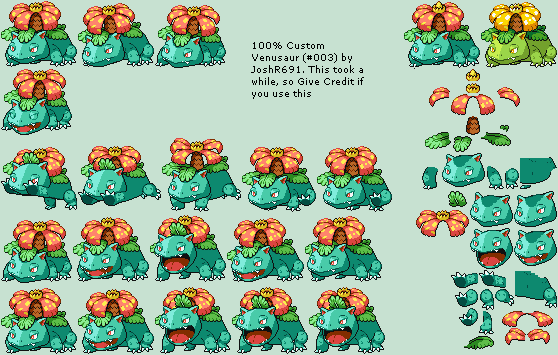 Pokémon Generation 1 Customs - #003 Venusaur