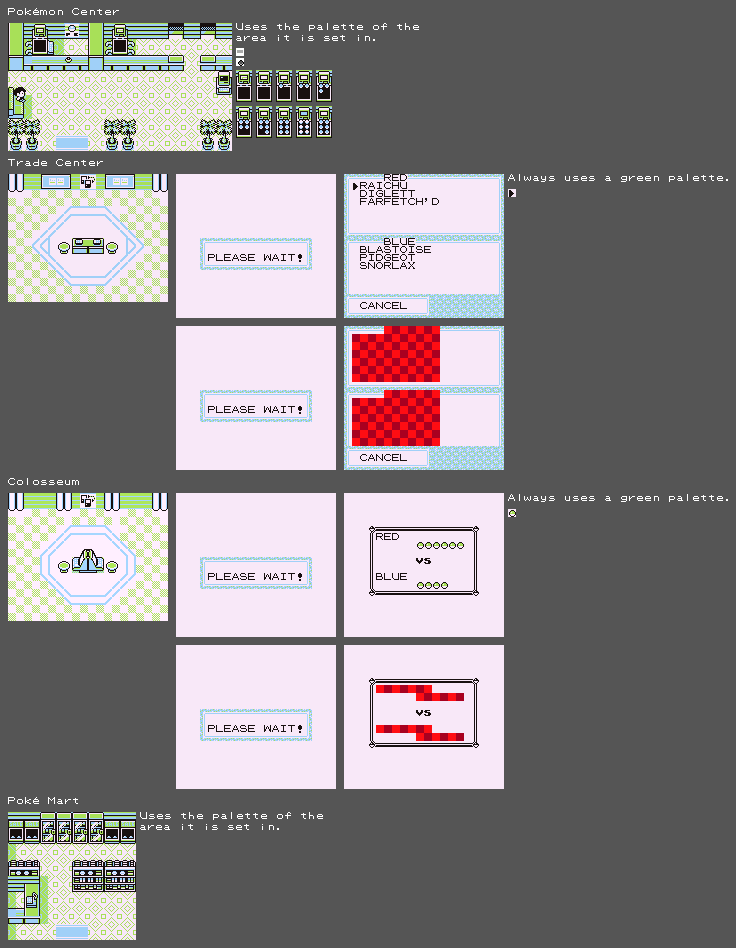 Pokémon Red / Blue - Pokémon Center / Mart