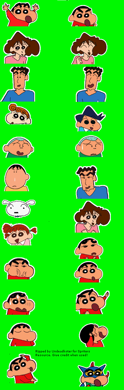 Crayon Shin-chan: Densetsu wo Yobu Omake no Miyako Shockgaan / Shin-chan: Contra los muñecos de Shock Gahn - Mugshots