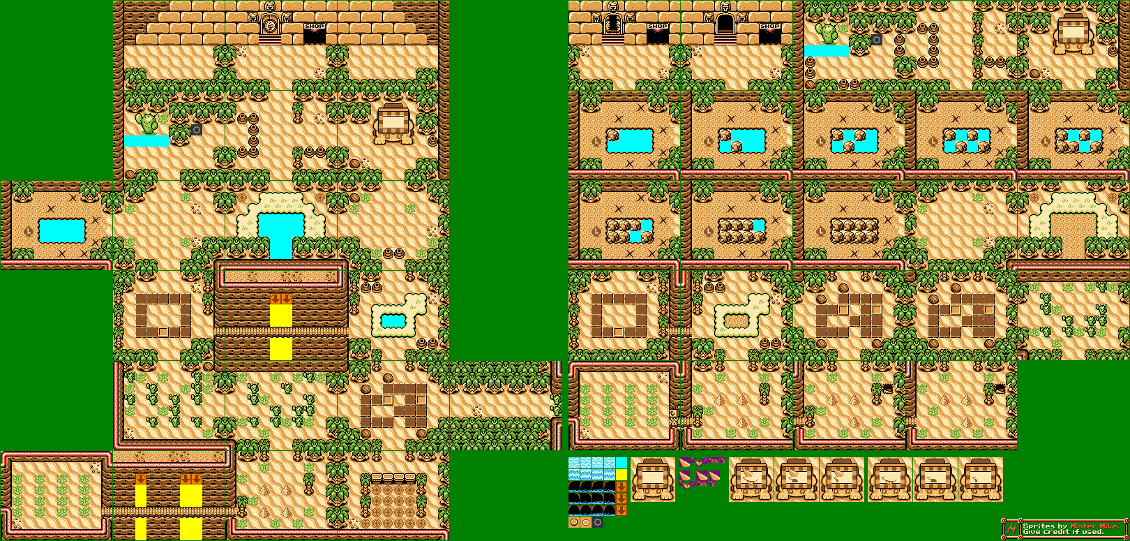 Board 1 (The Legend of Tenna, Zelda Game Boy-Style)